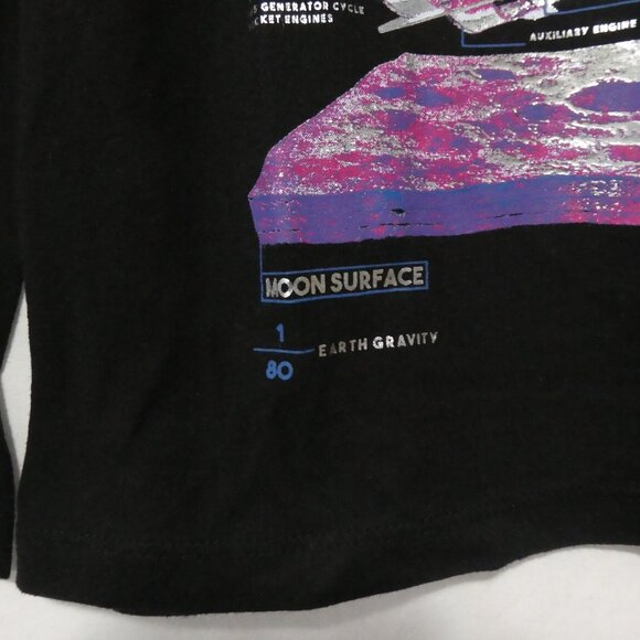 OLD NAVY | medium (8) | Black Long Sleeve Astronaut Exploration Graphic Shirt - Picture 8 of 15